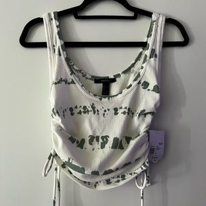 tie dye side-tie tank top